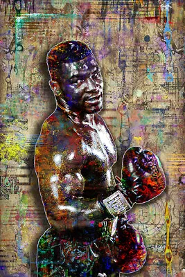 Mike Tyson Poster IRON MIKE TYSON Boxing Tribute Pop Art Print Free Ship US • $15.99