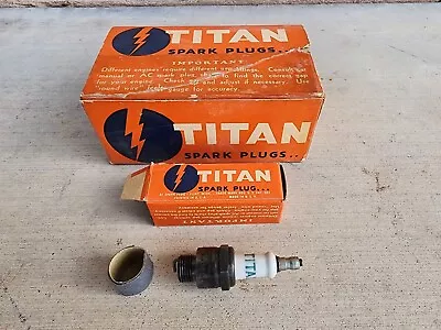 Box 10 NOS Vintage #6 Titan Spark Plugs 14MM Thread Car Truck Engine Motor Plug • $79.95