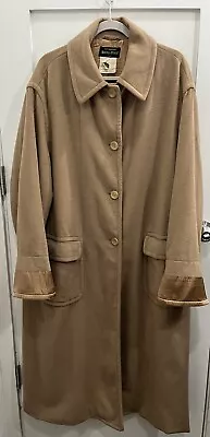 Antonio Russo 100% Cashmere Long Coat Men's Size 46 Lined Rayon Made In Italy • $100