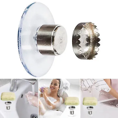 Hanging Soap Holder Storage Fast Drying Magnetic Suction Cup Design Wall Mounted • £6.38