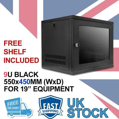 £99.99 • Buy 9U 19  450MM Network Cabinet Data Comms Wall Rack For Patch Panel, Switch, PDU