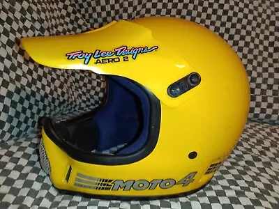 Vintage BELL MOTO 4 MOTO CROSS HELMET 7 Yellow  Fox  Aria Shoei Buco  • $200