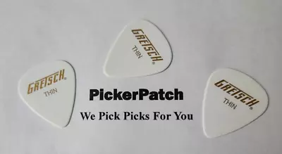 GRETSCH THIN  Guitar Picks White  DISCONTINUED 3 Picks  #69 • $10