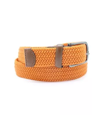 Perry Ellis Mens Webbed Woven Belt Orange 34-36 • $4.25