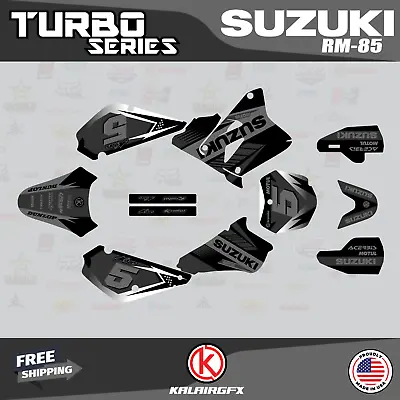 $49.99 • Buy Graphics Decal Kit For Suzuki RM85 (2001-2023) RM 85 Stickers Turbo Series-Smoke