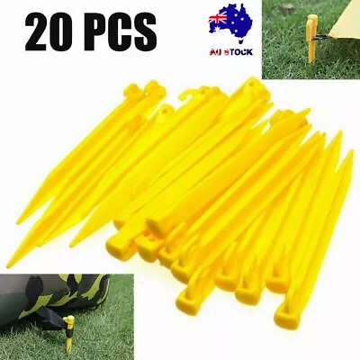 $15.29 • Buy 20X Plastic Tent Awning Pegs Nails Sand Ground Stakes Outdoor Camping New RA