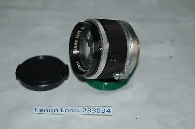 Canon 1.8 / 50 Mm Rangefinder Lens. 39mm Screw Mount (LTM) Caps. 233834. UK Sale • £79.99