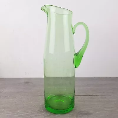 Empoli Glass Jug Pitcher Vase Vintage Gin And Tonic Cocktail Jug Retro Hand Made • £12.95