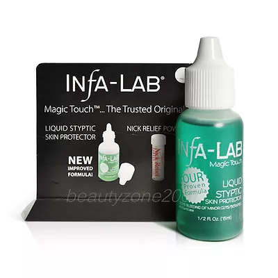 Infa-Lab Magic Touch Liquid Styptic Nail Stop Bleeding Skin Sanitizer 0.5 Fl Oz • $6.99