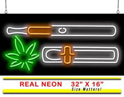 Vape Neon Sign REAL Neon Window Sign Easy Installation Advertisement Hand Bent • $459