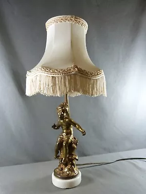L.F. MOREAU Beautiful French Art Nouveau Style Lamp Representing A Young Girl • $289.99