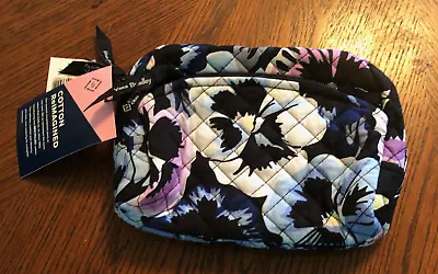 Vera Bradley NWT Plum And Pansies Pattern Medium Cosmetic Bag 100% Cotton • $35