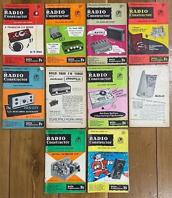 The Radio Constructor Magazine 1959 - 10 Issues • £45