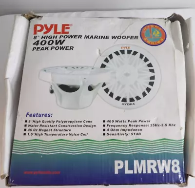 Pyle Plmrw8 8  400w High Power Marine Woofer Hydra Series Boat Speaker Nib • $39.87