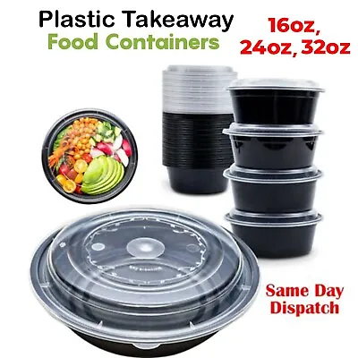 Meal Prep Food Storage Containers With Lids Microwave Freezer Safe Plastic Boxes • £5.75
