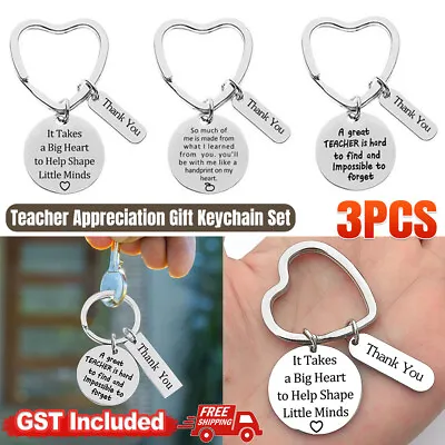 3Pcs Teacher Appreciation Gift Keychain Set For Teachers Thank You Popular NEW • $7.42