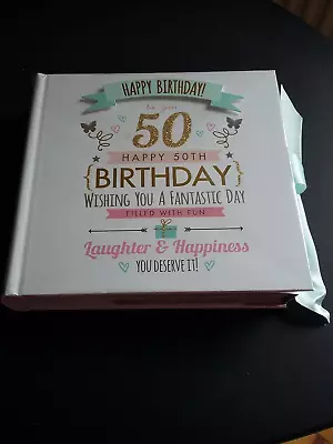 50th Birthday Signography Photo Album Slip In 6 X4  Holds 80 Pictures  • £19.99