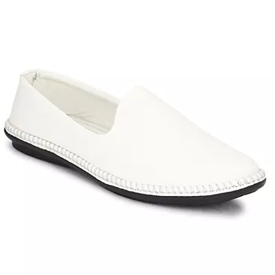 Mens Faux Leather Jutti Indian Nagra Jalsa Bellies Shoe US Size 7-11 White Stud • £35.05