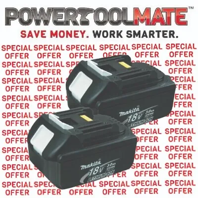 Makita Genuine BL1830 TWIN PACK 18V 3.0ah Lithium-ion LXT Battery UK • £88.99