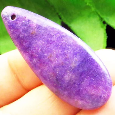 F30242 Purple Lepidolite Teardrop Pendant Bead 50x20x6mm • $0.62