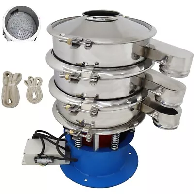 15.7  Electric Vibrating Screen Round Sifter 30Mesh 70Mesh Screen 110V 2 Layers • $1649