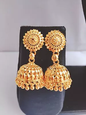 Indian Bollywood Gold Plated Ethnic Bridal Fashion Jewelry Jhumki Earrings • $16.98