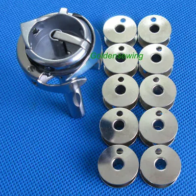 HOOK+BOBBIN CASE #24055810655+10 Bobbins For  CONSEW 139237239 224 225 226 • $30.24