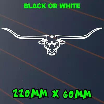 Long Horn Sticker Decal Country Bull Aussie Williams Ute Longhorn RM Vinyl      • $6.50