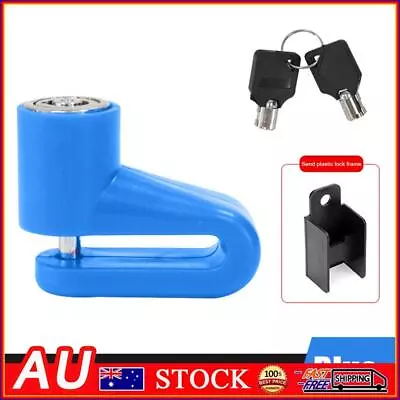 Electric Scooter Disc Brake Lock Anti Theft With Lock Frame For M365 (Blue) • $9.19