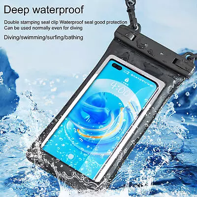 2X Waterproof Floating Cell Phone Pouch Dry Bag Case Cover For Samsung IPhone • £11.39