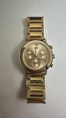 Movado Bold Verso Gold Tone Stainless Steel Chronograph Men's Watch • $78