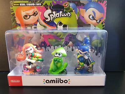 Nintendo Amiibo Splatoon Inkling Girl Squid Boy Triple Pack 3 Figures New • $75.50