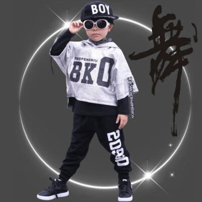 £9.99 • Buy Street Dance Wear Costume Boys Girls Performance Sequins Modern Kids Hip Hop *
