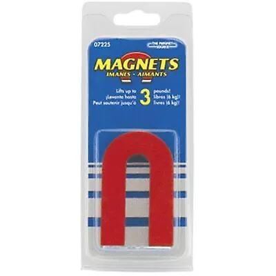 Red Cast Alnico 5 U-Shaped Magnet With Keeper 1-3/16  Wide 2  Tall 1/4  Thick... • $21.70