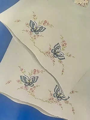 Vogart Crafts Stamped Embroidery PILLOW CASE KIT BUTTERFLY #8701B • $15