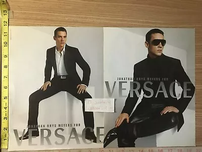 Jonathan Rhys Meyers For Versace Fashions 2007 2 Pg. Large Print Ad Set • $12.95