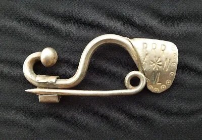 £15 • Buy Excellent Silver Roman Bow Arch Fibula Brooch Stamped