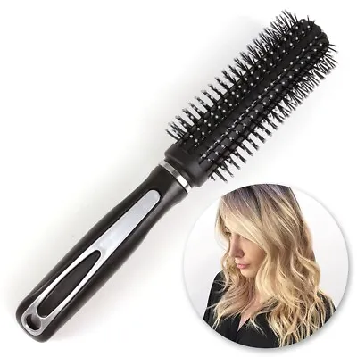 BLACK RADIAL HAIR BRUSH Round Blow Dry Volume Bounce Curl Salon Styling Tool • £6.63