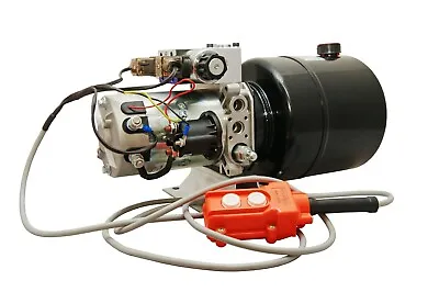 Hydraulic Pump Power Unit Double Acting 12V DC Dump Trailer 8 Quart With Remote • $359.10
