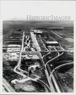 1968 Press Photo Aerial View Of Construction At U.S. Steel Mill Near Baytown • $19.99