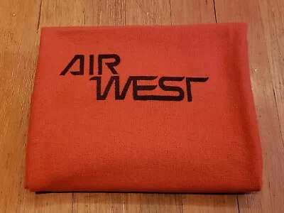 $75 • Buy 1960s Air West In Flight Blanket Wool Approx. 38  X 62 