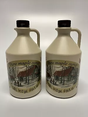 2 Half Gallons Of 100% Organic & Pure Wisconsin Maple Syrup Grade A Medium Amber • $70.58