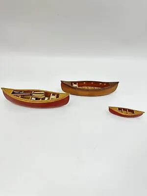 Vintage Encore Creations Handmade Wood Model  Boat Lot.  Amazing Detail!!! • $33