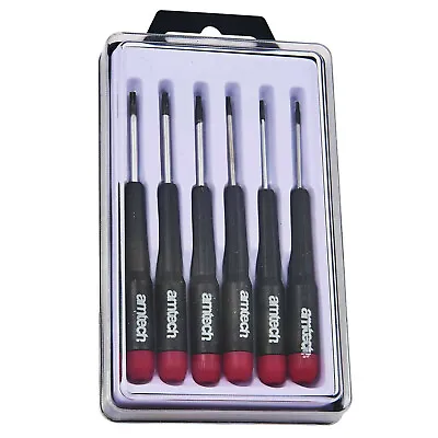 6 Piece Precision Torx Screwdriver Set T5 T6 T7 T8 T9 T10 With Easy Spin Handle • £5.29