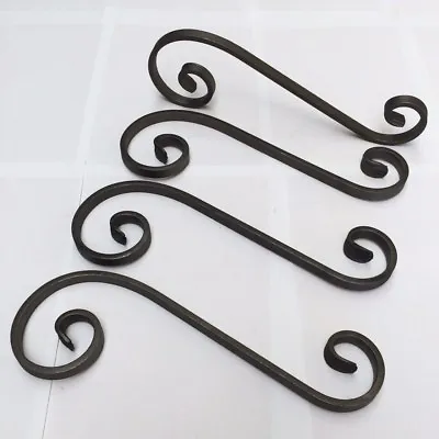 £24.99 • Buy 4 Wrought Iron Scrolls Weldable Mild Steel Gates Railings Rails Metal Decorative