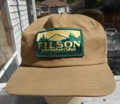 Vintage Filson Tin Cloth Waxed Trucker Cap Hat Made In USA! • $44.25