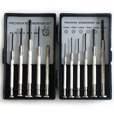 11 Piece Precision Screwdriver Set Mini Micro Small Flat Head Phillips Magnetic • £8.49