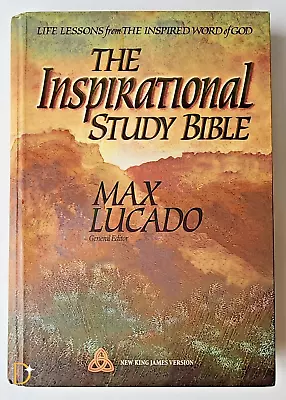 The Inspirational Study Bible New King James Version By Max Lucado (1995 HC) • $18.40