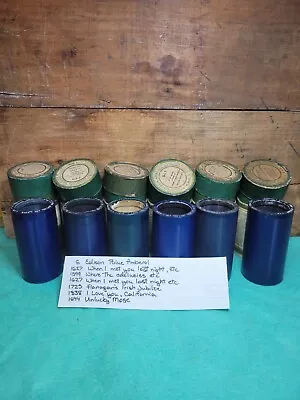 6 Edison Amberol Cylinder Records 1627 1599 1627 1725 1838 1644 • $12