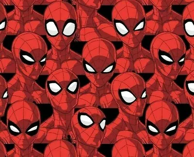 $2.99 • Buy Fat Quarter  Spiderman Fabric  Spider Sense Spidey Marvel Avenger 100% Cotton Fq